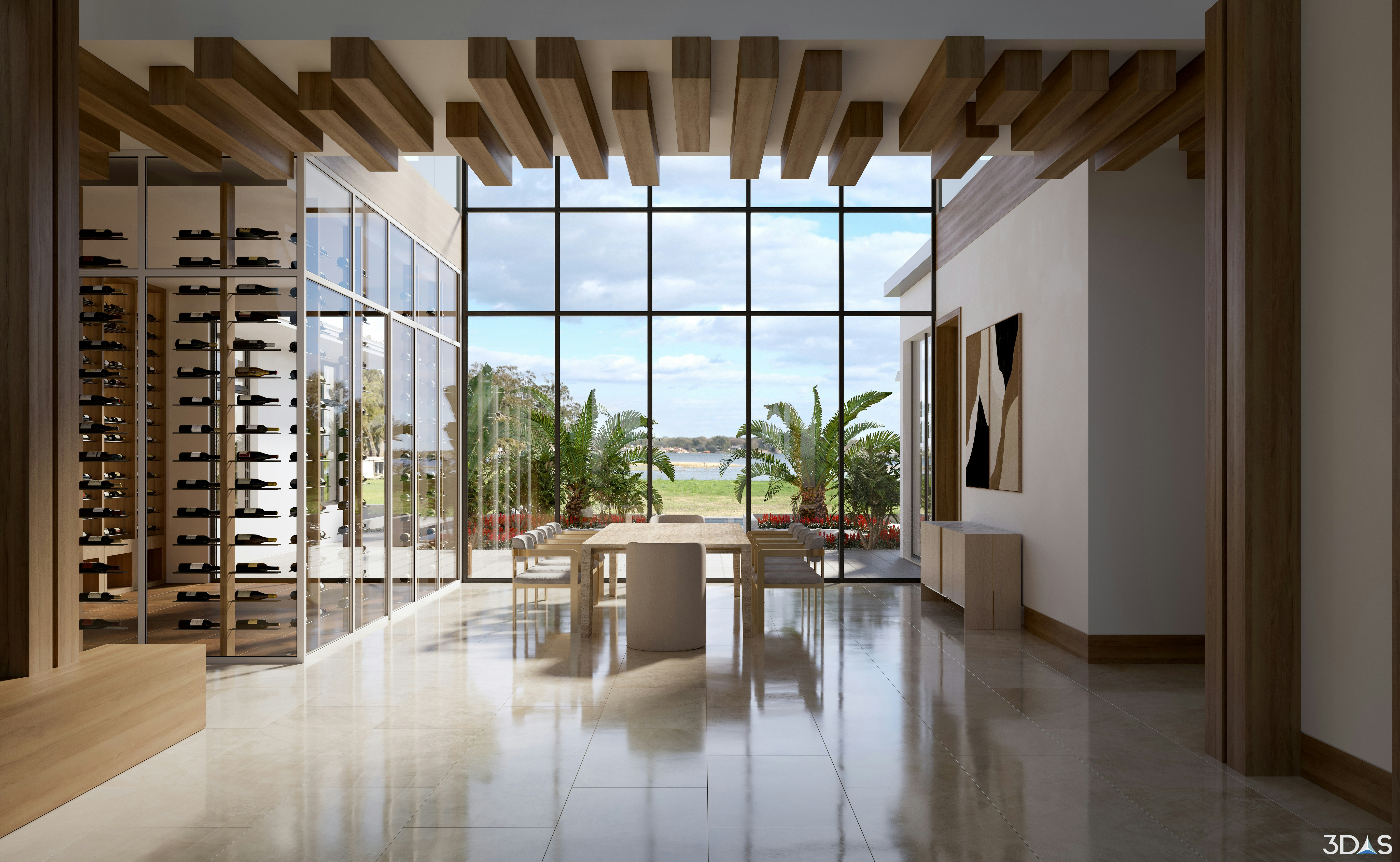 Luxury home interior staged for buyer